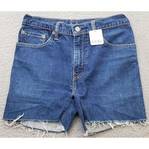 Vintage Levi's 508 Cutoff Shorts Womens Medium Blue Denim Red Tab Urban Renewal